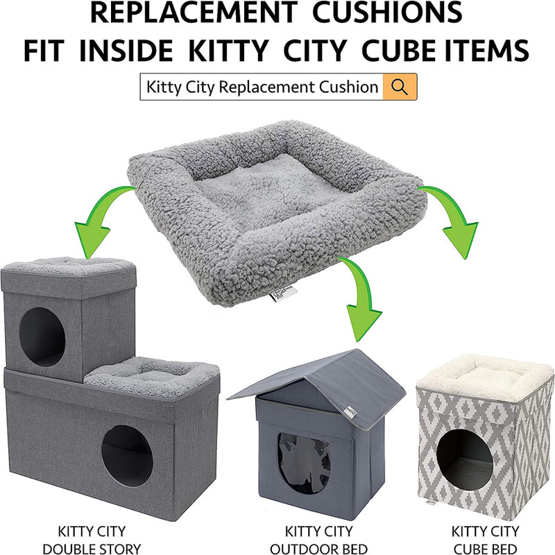 Kitty City Large Cat Bed Stackable Cat Cube Washable Bed Indoor Cat House Cat Condo Reviews Wayfair Canada